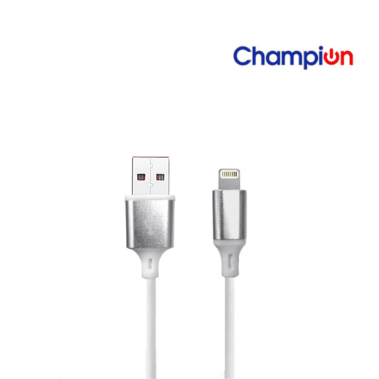 Data Cable iPhone Matel PVC 3Amp 1Mtr (Silver)