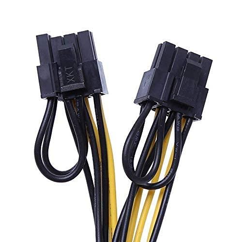 PCIe 8 Pin Male to 2x8Pin (6+2) Pin Male Adapter Power Cable for Graphics Video Card, CPU breakout board, CPU Mining Power Supply