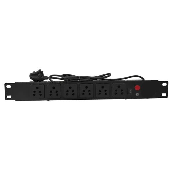 Power Strip PDU Socket 5A Durable & Reliable for DVR/NVR Racks (Black)