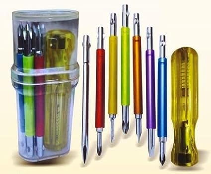 Multicolor Insulated Screwdriver Set of 6 + 1 Poker + 1 Tester | Heavy Duty