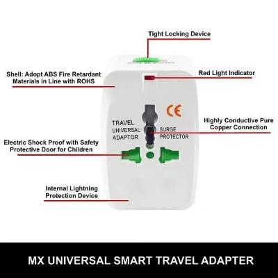Travel Universal Adapter with LED and Child Safety Shutter-Universal Socket