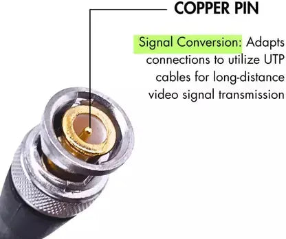 Video Balun (HD) Passive 8MP Transceiver Transmitter AHD/TVI/CVI/CVBS Cable Connectors for 720P/960P/1080P/3MP/5MP CCTV Security Cameras