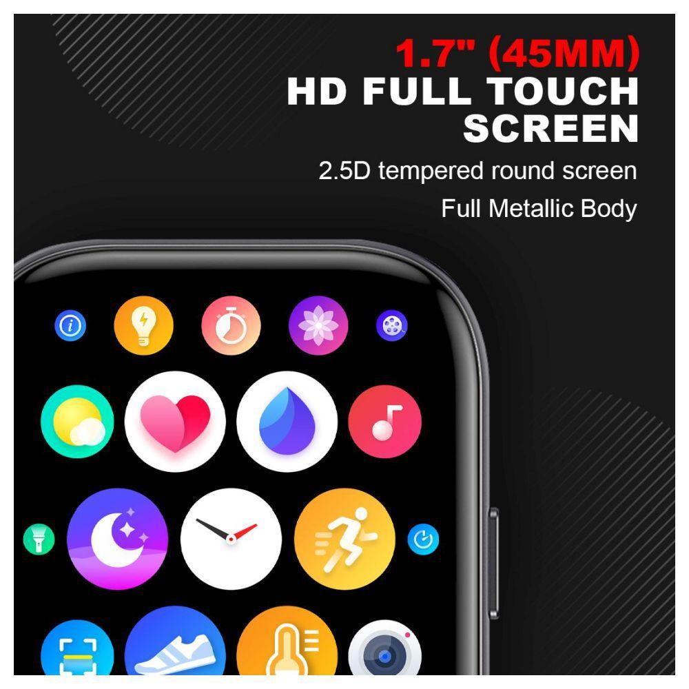 Fire-Boltt Mercury Smart Watch , 45mm (1.7) HD display, SpO2 monitor, HR Monitor, Sleep Tracker, Body IP67 Water Resistant (Black)