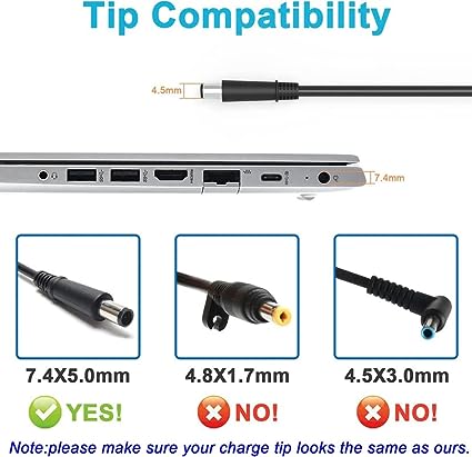 Laptop Adapter 90W 19V 4.74A For HP (Pin Size 7.4mm*5.0mm) - Compatible