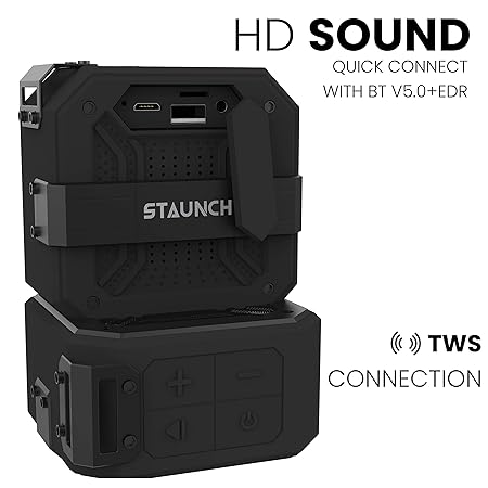 Staunch Thunder 600 6 Watt Truly Wireless Bluetooth Speaker (Black)
