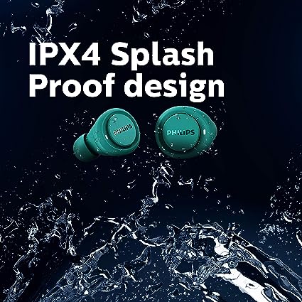 Philips Audio TAT1225BL/94 Bluetooth Truly Wireless in Ear Earbuds with Mic,18 Hours Playtime With Voice Assistant (Blue)