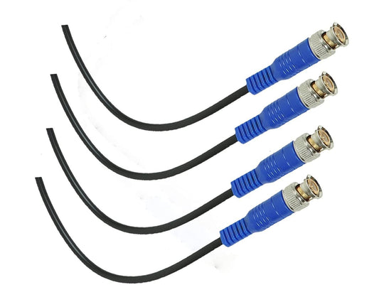 BNC Cable (Coxial) with Copper Wire Molded for CCTV Camera (Blue)