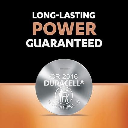 Duracell Specialty CR2016 Lithium Coin Battery 3V, Pack of 5 Suitable for use in keyfobs, Scales