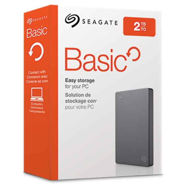 Seagate Basic Portable 2TB External Hard Drive HDD USB 3.0, for PC Laptop
