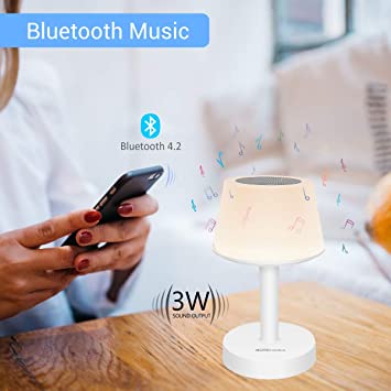 Portronics iLUMI, a Portable LED Lamp with Bluetooth Speaker, Color Changing LED Mood Light, 2000mAh Rechargeable Battery