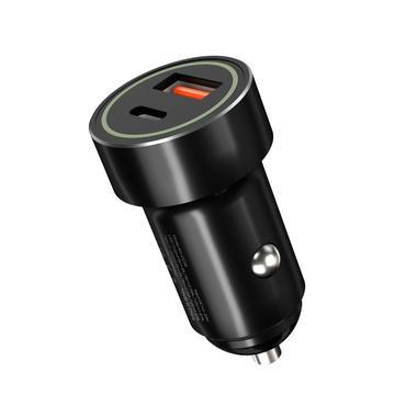 Champion 20W PD QC 3.0 Car Charger with Dual Port -Type C and USB Output ,Fast Charging Compatible with iPhones, Android Smartphones & Tablets(Black)