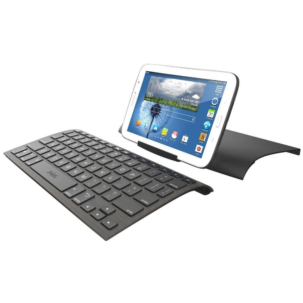 ZAGG keys Universal Wireless Bluetooth Keyboard with Stand – Compatible with iOS, Android & Windows Tablets and Smartphones – Ideal for Samsung, Apple, Lenovo, Huawei, OnePlus
