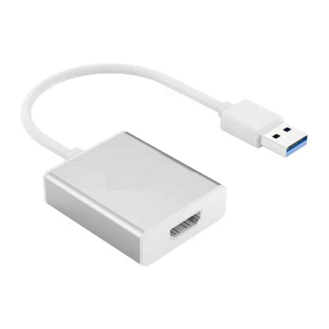 USB 3.0 to HDMI Adapter 1080P Video Converter for Windows PC, Laptop, HDTV & Projector (White)