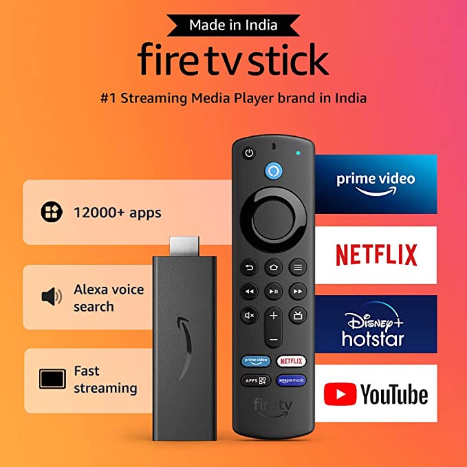 Amazon Fire TV Stick Lite with all-new Alexa Voice Remote Lite, HD streaming device, Bluetooth 5.0,HDMI audio passthrough of Dolby-encoded audio(Black)