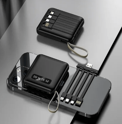 Champion 10000mAh Power Bank | Fast Charging Power Bank with in-Built 4 in 1 Data Cable | Dual LED Torch | Battery Storage Indicator