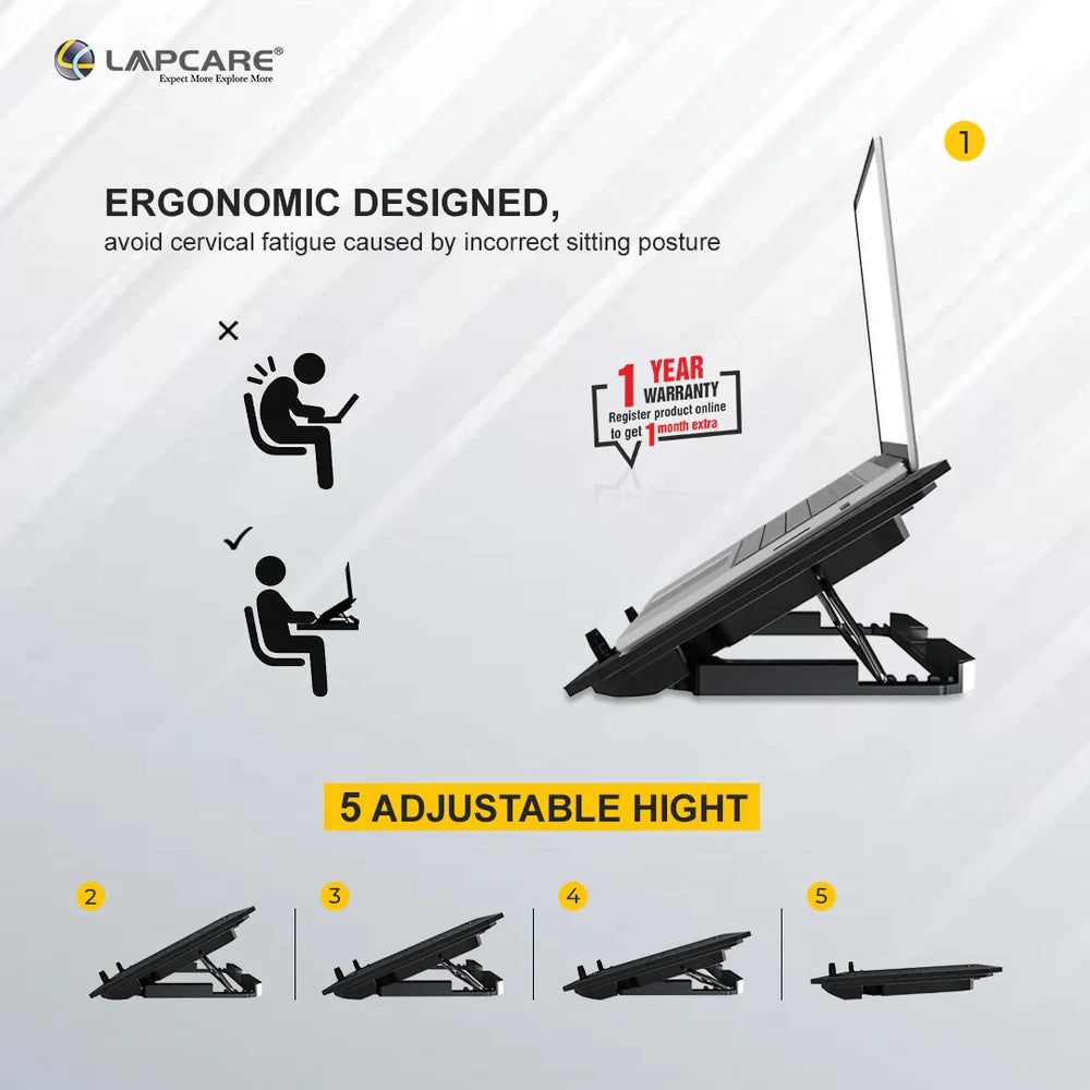 Lapcare Chillmate Pro Advanced Cooling Pad with 6 High-Performance Fans