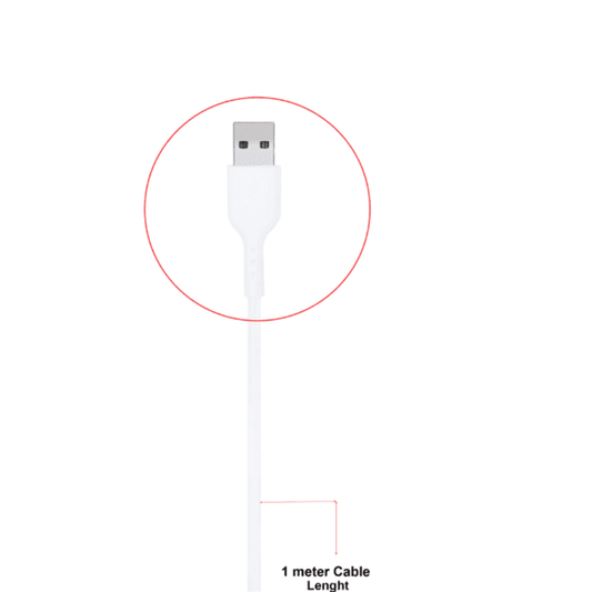 Data Cable Micro PVC 3Amp 2mtr (White)