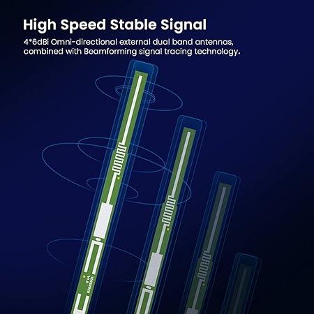 Tenda AC10 AC1200 Wireless Smart Dual-Band Gigabit WiFi Router, MU-MIMO, 4 Gigabit Ports, 867Mbps/5 GHz+ 300Mbps /2.4GHz, (Black, Not a Modem)