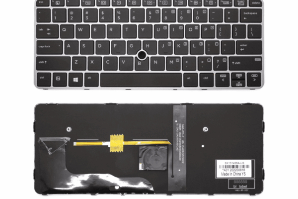 Laptop Keyboard For HP EliteBook 820 G3, 826630-B31, 828 G3, 725 G4 Laptops With Silver Frame