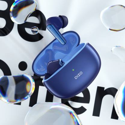 DIZO Buds Z Pro with Active Noise Cancellation Bluetooth Headset (Blue)