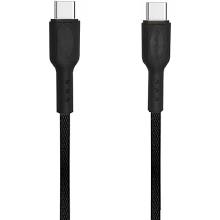 Champion Type-C to C 3Amp Data Sync & Charging Cable Fishnet 1M for all Smartphones, Tablets, Laptops & other Type C devices (Black)