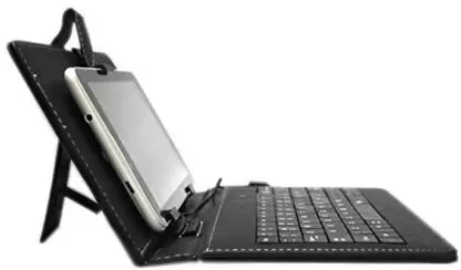 Champion 24.6cm ( 9.7 Inch ) Micro USB Keyboard Tablet Case ,Synthetic Leather Carry Cover for Tablet (Black)