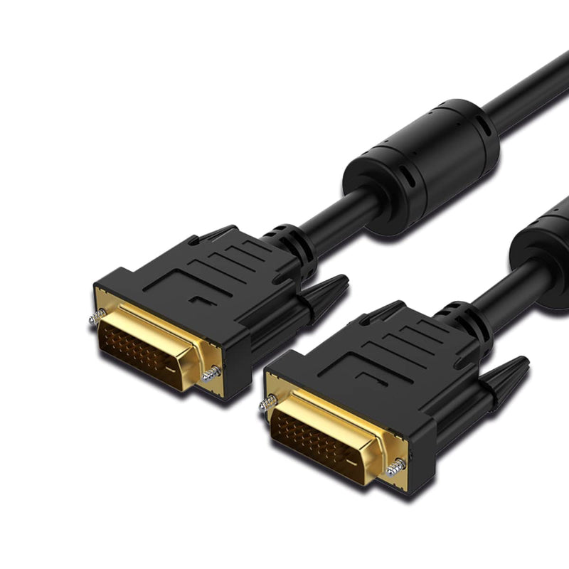 DVI display cable with dual-link connectors for connecting computers to monitors and projectors