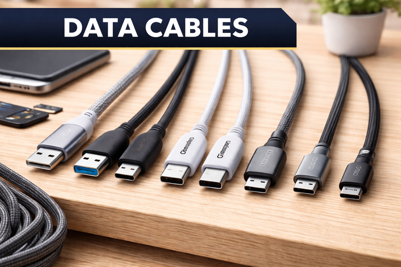 Data cables for smartphone charging and data transfer
