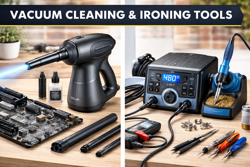 Vacuum cleaning tools and soldering equipment for electronic devices