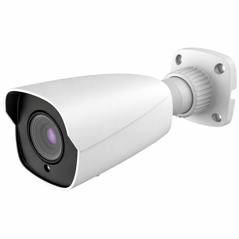 Outdoor HD bullet CCTV camera with metal body and mounting bracket
