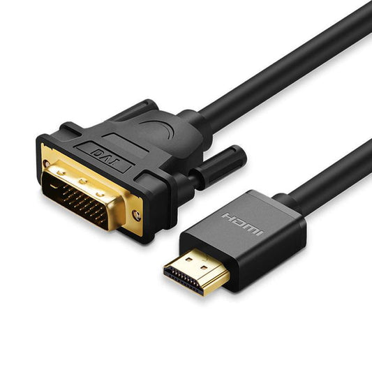 HDMI to DVI Cable Bi-Directional, HDMI Male to DVI(24+1) Male Braided Cable 1.5 Meter