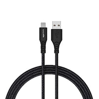 Amazon Basics USB A to Lightning PVC Molded Nylon MFi Certified Pack of 2 Charging Cable (Black, 1.8 meter)