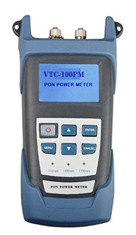 VTech Fiber PON Optical Power Meter for EPON GPON xPON, CCTV & FTTx / FTTH ONT / OLT, OLT-ONU 1310/1490/1550nm Digital Battery Tester