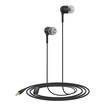 Portronics Conch 50 in-Ear Wired Earphone with Mic, 3.5mm Audio Jack (Black)