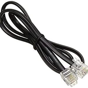 Telephone Modem Line Cable Wire 4 core RJ11 (Black) 4Meter