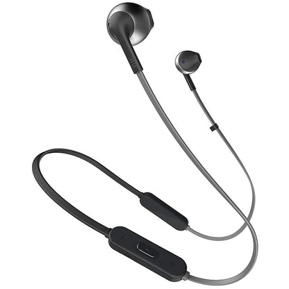 JBL T205BT by Harman Wireless Bluetooth in Ear Neckband Headphones with Mic Black