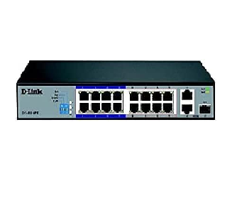 D-Link DES-F1016P-HE 16 Port Unmanaged POE Switch 100 MBPS
