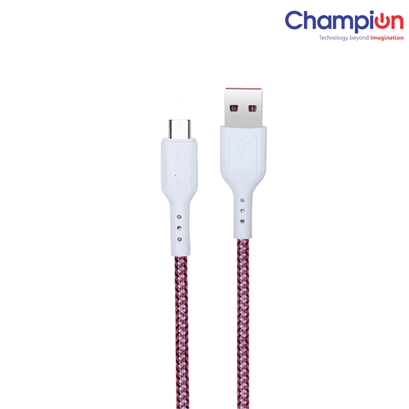 Data Cable Micro Braided 2.4Amp 1Mtr (Red)