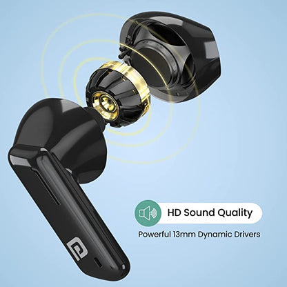 Portronics Harmonics Twins 11 Smart TWS Bluetooth 5.1 Earbuds with Long Playtime & Type C Charging