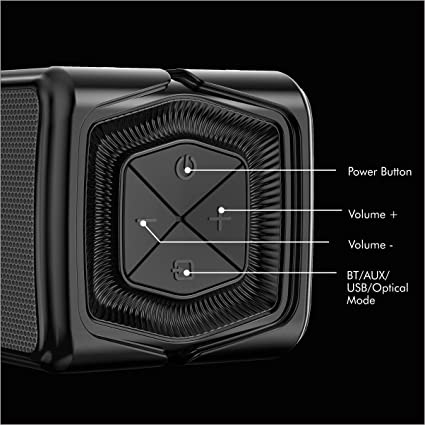 Portronics Pure Sound 1 60W Wireless Soundbar with Extra Bass & Latest Bluetooth 5.0 I 3.5mm Aux-in