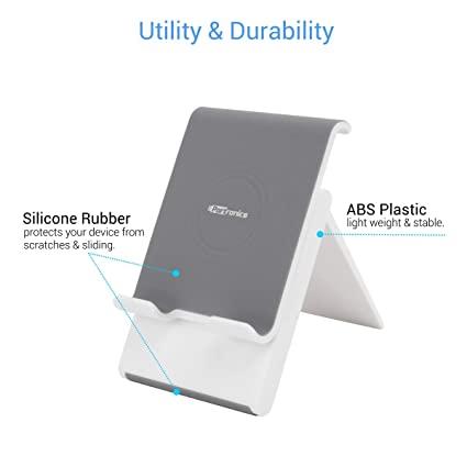 Portronics Paddie Portable and Foldable Mobile & Tablet Holder with Adjustable Height, Sleek