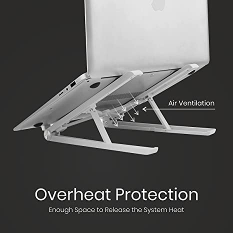 Portronics My Buddy Flip Portable Laptop Stand/Laptop Holder Riser with Adjustable Height,Foldable,Air Ventilation Compatible with All Laptop