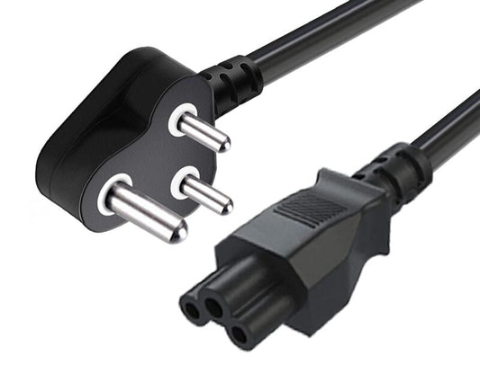 Laptop Power Cable Cord 1.2 Mtr 3 Pin Adapter Heavy Duty (Black)