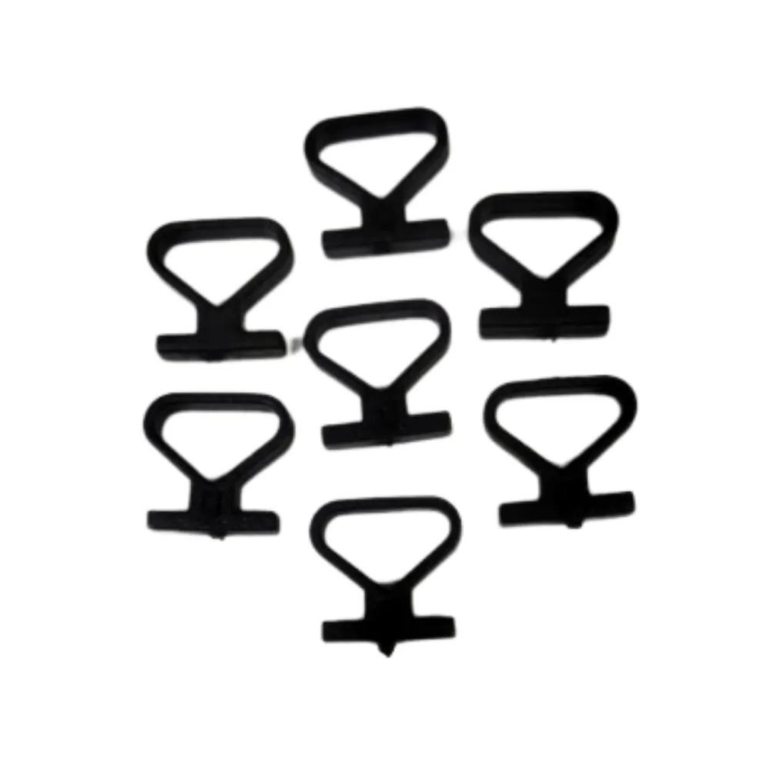 Plastic Mobile Packing Box Hook Hanger Pack Of 100 (Black )