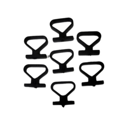 Plastic Mobile Packing Box Hook Hanger Pack Of 100 (Black )