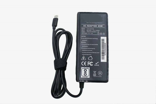 Lappy Power Laptop Adapter 45W - 20V, 15V, 12V, 9V, 5V USB Type C Universal Charger with USB-A Charging Port
