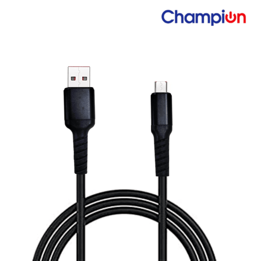 Data Cable Micro PVC Metal 3Amp 1Mtr (Black)