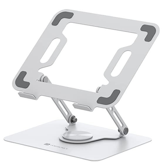 Portronics My Buddy K9 Portable Laptop Stand - Adjustable Elevation Levels - Ventilated Anti-Slip Design - 360-degree Rotating Base