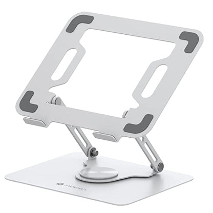 Portronics My Buddy K9 Portable Laptop Stand - Adjustable Elevation Levels - Ventilated Anti-Slip Design - 360-degree Rotating Base
