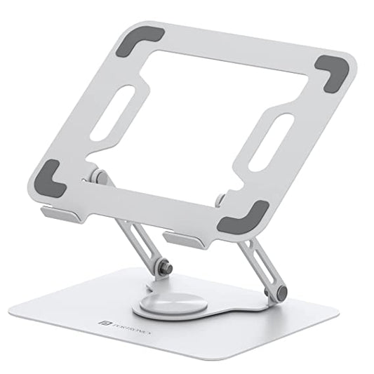 Portronics My Buddy K9 Portable Laptop Stand - Adjustable Elevation Levels - Ventilated Anti-Slip Design - 360-degree Rotating Base